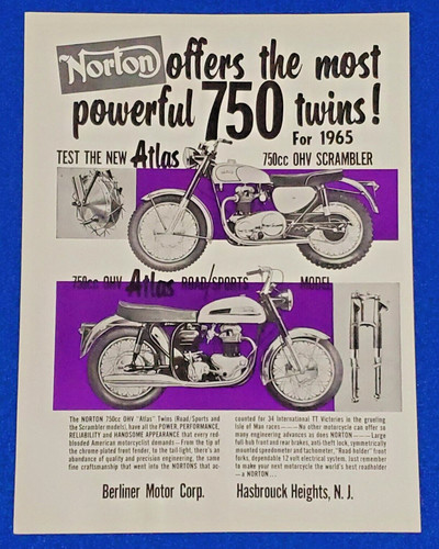 1965 norton 750cc motorcycle - 1965,