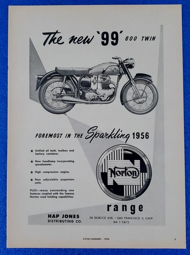 1956 norton motorcycle vintage - 1956,