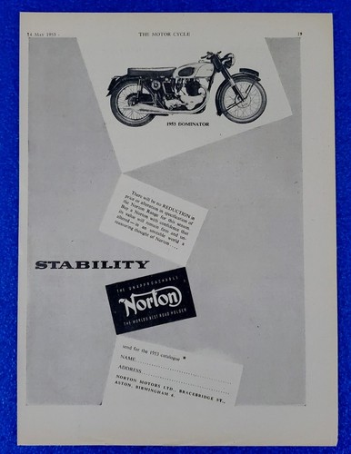 1953 norton motorcycle - 1953, vintage