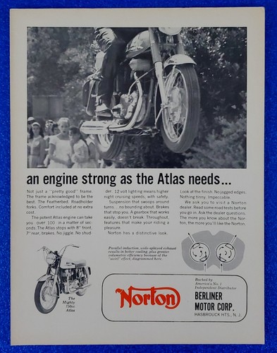 1965 norton motorcycle vintage - norton,